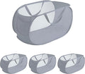 NarangOrnt 4 Pcs pop up laundry hamper Sturdy Large Capacity collapsible laundry basket,Laundry Room,Toy storage,Versatile Use-Home,Camping,Dorm,Hotel,Travel(Grey)