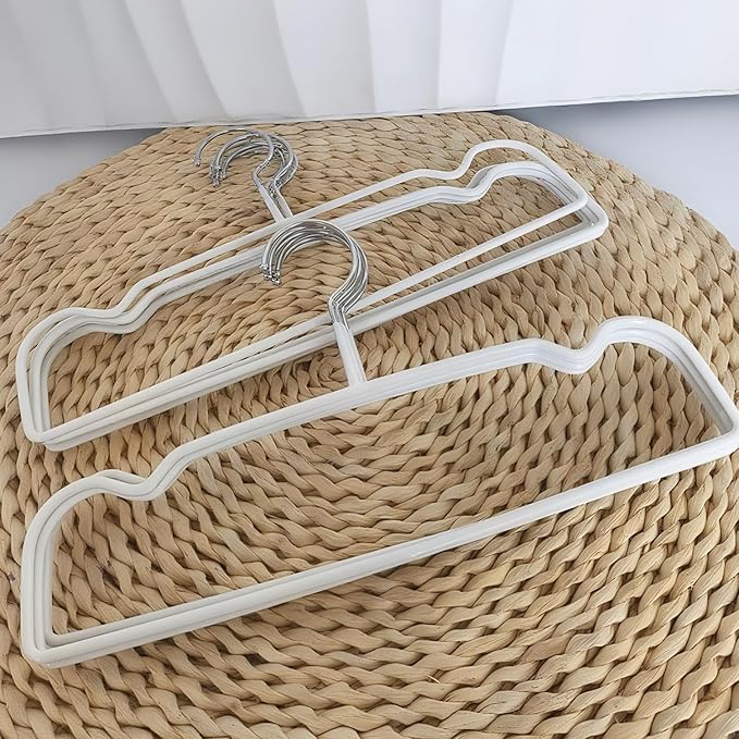 Non-Slip Rubber Pants Hangers,20 Pack Slim Thin Space-Saving Trouser Hanger,Rust-Free Closet Clothes Organizer for Slacks Scarf Ties,13inch