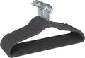 Simplify Slim Velvet Clothes Hangers | 50 Pack | Non-Slip | Shirts | Suit | Pants | Dresses | Garments | Closet Storage & Organization | Durable | Grey