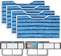 Reusable Replacement Pads Compatible with Shark Vac Pad VM252 VM251 VM200 VM200C VM190 VM252C QM250 VM250 VC205 Vacuum Mops Vacuum Mop Refills Upgraded Design of Dirt Chamber, 1+2+4 Pack