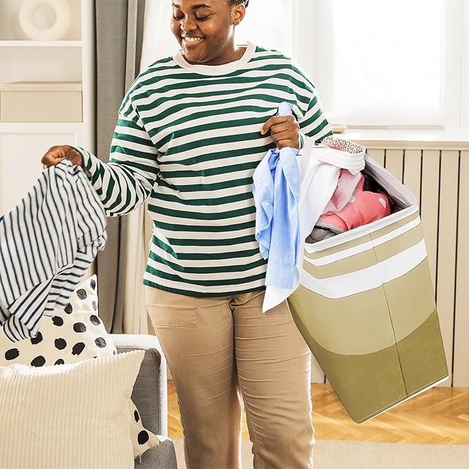 4-Pack Foldable Laundry Basket,Large Laundry Baskets with Handles,Waterproof Laundry Hamper,Collapsible Laundry Hampers for Clothes Organizer 80L (4P Colors)