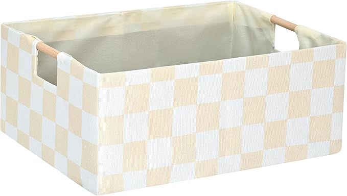 Storage Bin for Shelves Rectangle Closet Baskets Foldable Box with Handles, Gray Storage Bins, Storage Boxes for Home Office Car Dormroom