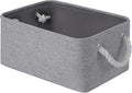 Storage Baskets for Shelves 13.8x9.8x6.7 Inch, Foldable Fabric Storage Bins with Handles, Small Storage Baskets for Organizing Closet, Office, Home Organization (1-Pack, Gray)
