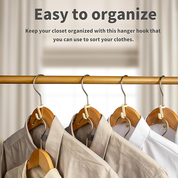 100PCS Hanger Connector Hooks,Space Saving Hangers for Clothes.Hanger Hooks Space Saver.Closet Hangers Connector Hook.College Dorm Essentials,Closet Organizers and Storage