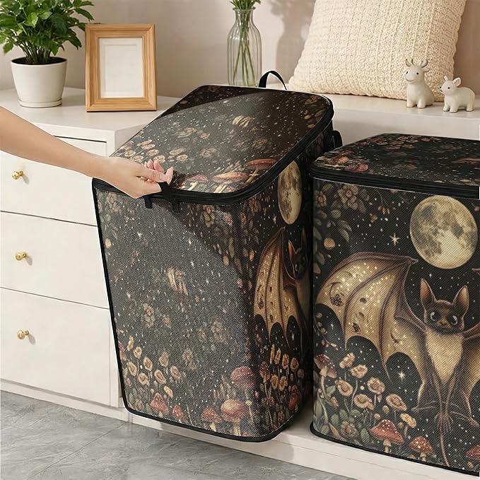 2pcs closet organizers and storage under bed,clothing blanket sweater sheet bedding comforter duvet quilt pillow toy storage bags with lids,dorm room essentials for containers 95L