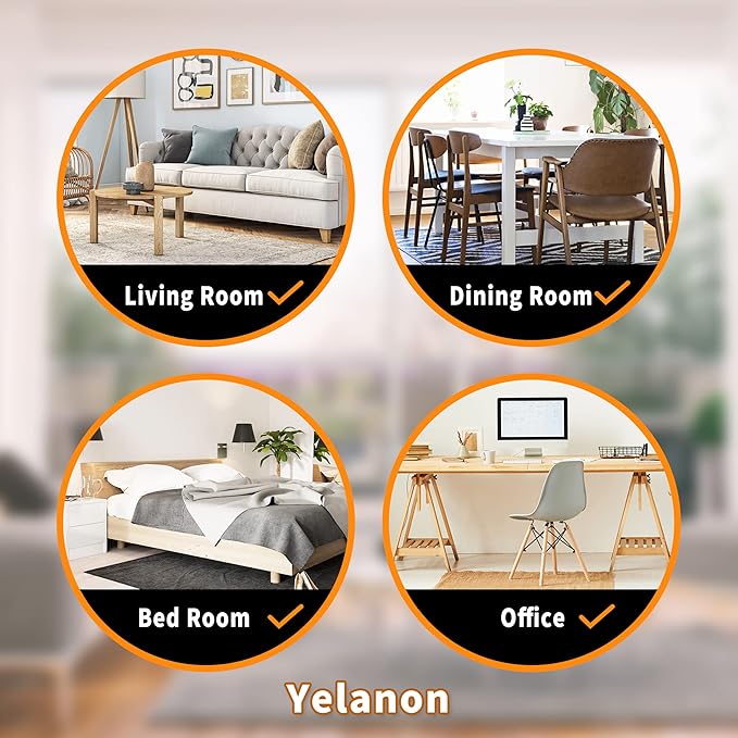 Yelanon Furniture Sliders - 8 pcs-9 1/2” Brown Furniture Sliders for Carpet, Furniture Pads Hardwoods Floors, Heavy Duty Movers Sliders, Reusable Furniture Moving Pads, Floor Protectors for Carpet
