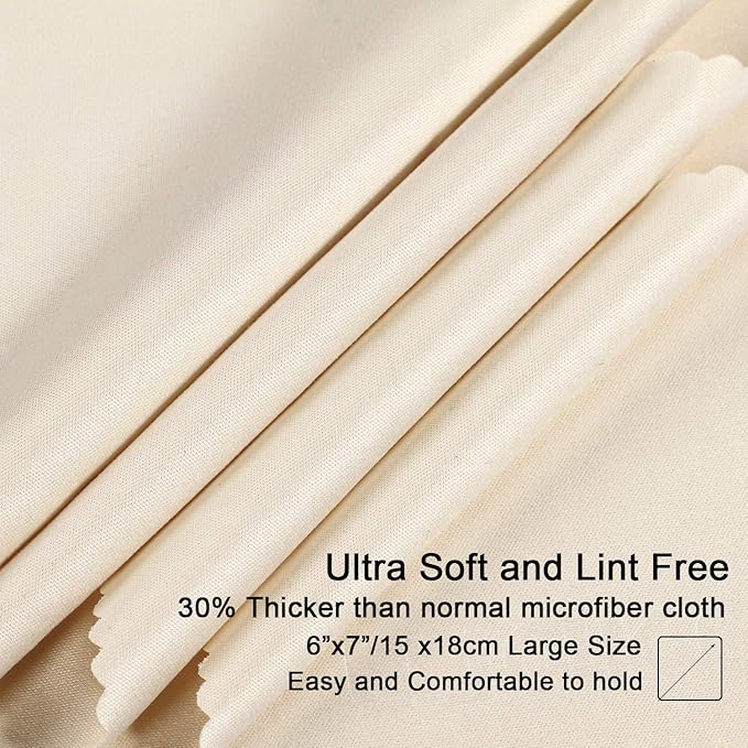 waka 10 Pack Upgraded Microfiber Cleaning Cloth, 6x7 Lint Free Cloth for Eyeglasses, Camera Lens, Cell Phones, LCD Screens, Computers, CD DVD, Eye Glass and Other Delicate Surfaces Wipes Cleaner