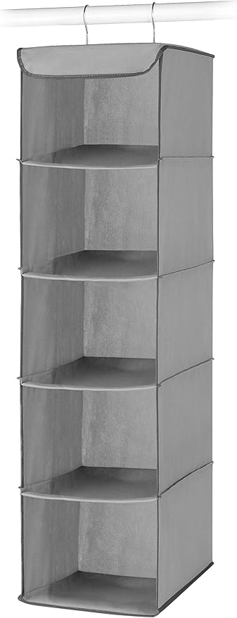 Whitmor 5 Section Closet Organizer - Hanging Shelves with Sturdy Metal Frame,(Pack of 6)