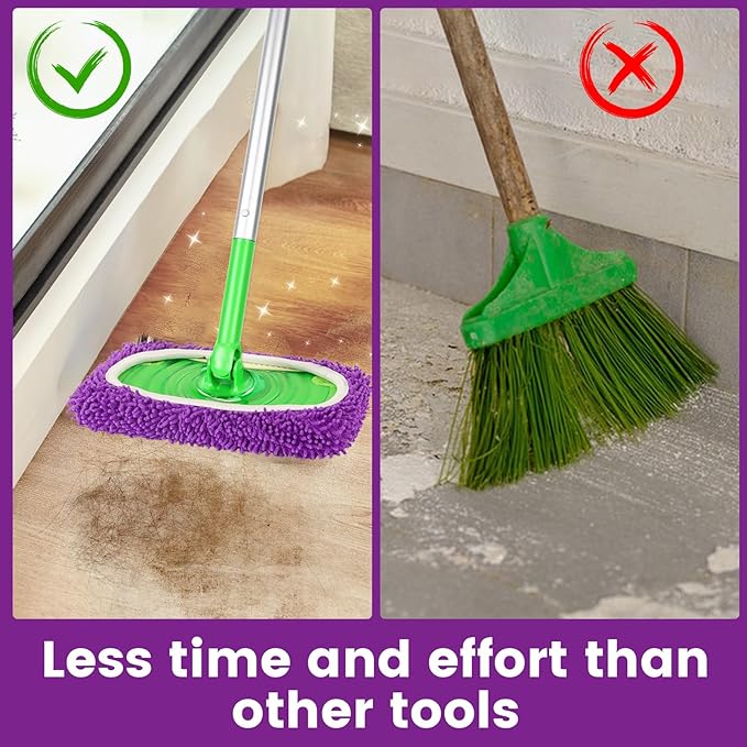 Reusable Microfiber Mop Pads (6 Pack Purple)