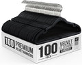100 Pack Velvet Hanger for Shirt Pants Dresses Skirts Suits Jackets - Slim Space Saving Design - Standard Coat Hanger - Sturdy & Durable Design with Shoulder Grooves Hook