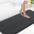 Arotive Bathroom Rugs 59x24, Extra Soft Absorbent Shaggy Chenille Bath Rugs, Machine Washable Rubber Backing Non-Slip Bath Mats for Bathroom Floor Tub and Shower, Home Decor Accessories, Dark Grey