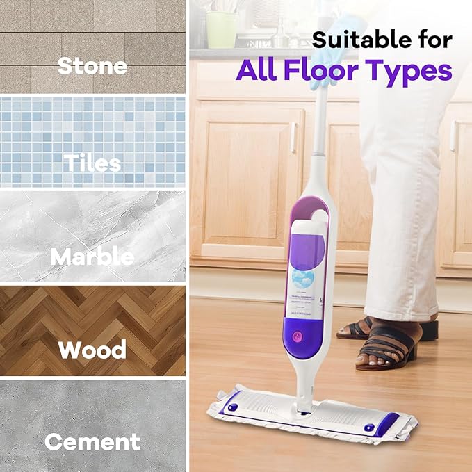 11 Pack Disposable Power Mop Pads Refills for Swiffer Power Mop,Multi-Surface Floor Cleaner for Tile, Vinyl, Laminate, Wood Floors - Safe for Kitchen, Bathroom & Home Use, Unscented
