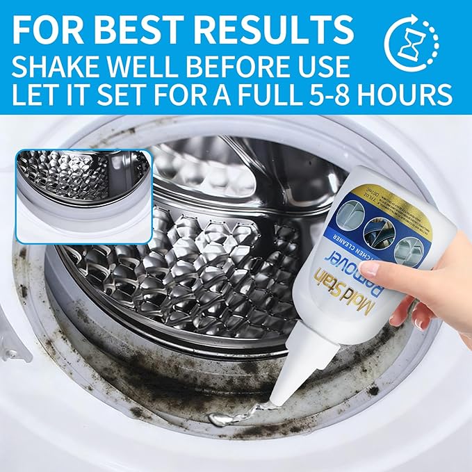 Washing Machine Cleaner, Multi Home Stain Cleaning Gel, Heavy Duty Stain Cleaner for Washing Machine, Refrigerator Strips, Bathroom Grout, Sink, Shower, Caulk, and Front Loader Seal (7 fl oz)