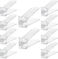 MOOKNAT Clear Shoe Slot Organizer, 10 Pack Adjustable Shoe Slots Organizer for Closet Clear Shoe Stackers Shoe Rack Holder Shoe Space Savers for A Pair of Shoes(Transparent)