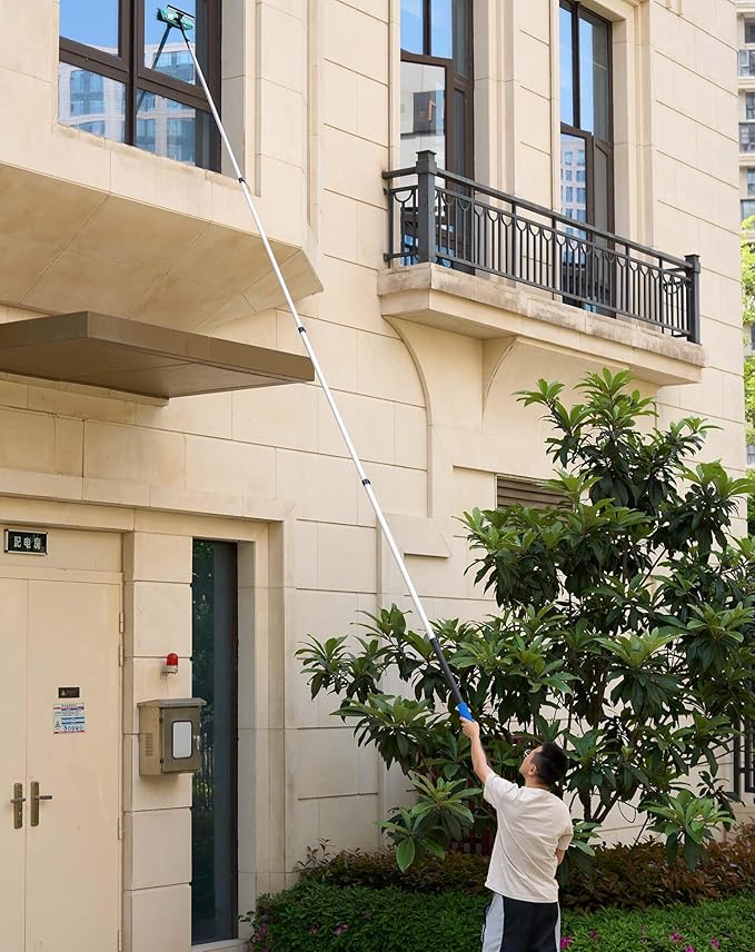 25 Foot High Reach 7-to-18ft Long Duster for High Ceilings Fan Cleaner with Sturdy Lightweight Extension Pole
