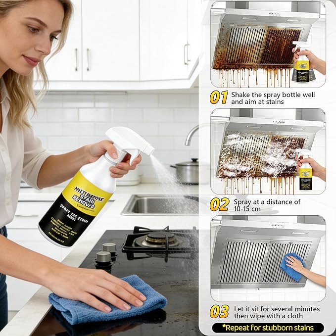 2PCS Multi Purpose Stain Remover, Kitchen Multi-purpose Foam Cleaner, Fast Acting Cleaner for Kitchen Countertops, Floors, Toilets, Cars(120ML)