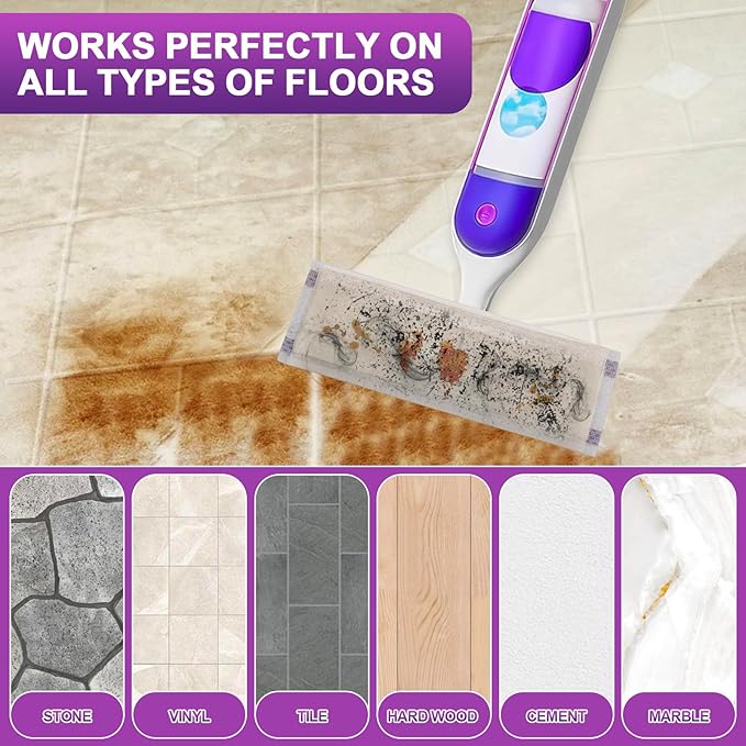 20 Count Disposable Mop Pad Refills for Power Mop,Includes 20 Super Absorbent Mop Pads,Replacement Mop Pad for Floor Cleaning