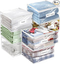 Plastic Storage Bags with Easy-Glide Zipper, Pack of 8, Durable Clear Vinyl Zippered Storage Bags for Clothes Sweaters Comforters Blankets Sheets Bedding (18 x 15 x 9 Inch)