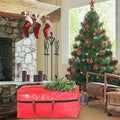 Large Christmas Tree Storage Bag for 9 Foot Tree Big Christmas Tree Bag 8FT/9FT with 4 Reinforce Handles Wide-Mouthed Red