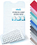 SlipX Solutions Power Grip Bathtub Safety Mat | Precision Grip Technology for Longer, Stronger, & Softer Wet Surface Protection | Solid White 39"x16"