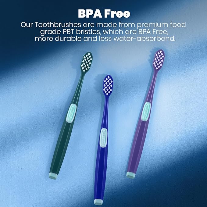Extra Soft Toothbrushes for Adults - 10000 Micro Nano Bristles for Sensitive Teeth, Gum Recession and Elderly (Diamond Shaped Head, 6 Count)