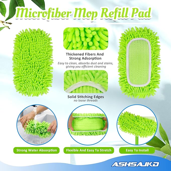 8Pcs for Swiffer Reusable Dry Sweeping Cloths Microfiber Wet Mop Pads Compatible with Swiffer Sweeper Mop ,Replacement Wet Mopping pad Refills & for Swiffer Sweeper Mop