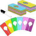 30 PCS Closet Rack Dividers, 6 Colors Rectangular Clothing Hanger Dividers with a Bonus Marker, Writable & Reusable for Sorting Clothes Size, Color Brand