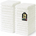 Homaxy 24 Pack Dish Towels for Kitchen (10 x 20 Inches, White), Super Soft and Absorbent Coral Velvet Dish Cloths for Washing Dishes, Nonstick Oil Fast Drying Microfiber Cleaning Cloth