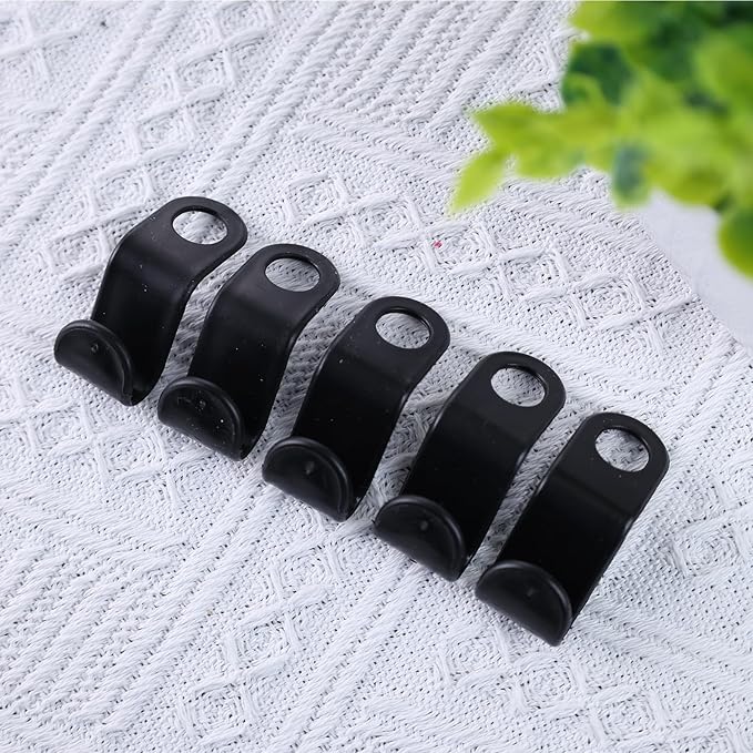 MCPINKY Hanger Extender Hooks, 50PCS Clothes Hanger Connector Hooks Closet Space Savers for Hanging Clothes, Black