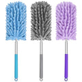 Mini Duster for Cleaning, 360° Bendable Hand Dusters with Extension Pole, Washable Small Duster for Car Interior, Office, Furniture