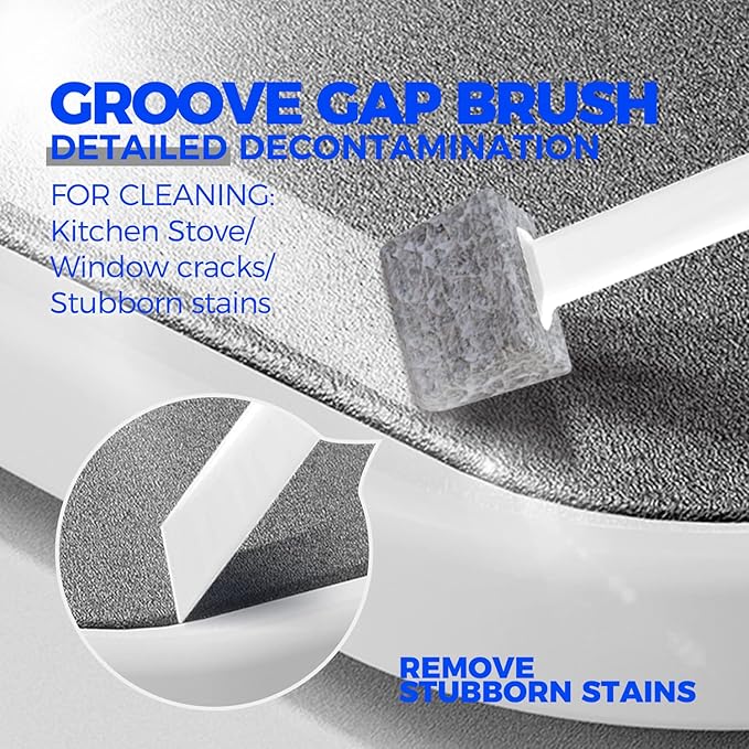 Holikme Deep Cleaning Brush Set, Scrub Pads with Scraper Tip for Pool Walls, Bathroom, Grout, Floor, Tub, Shower and Kitchen Surface, Abrasive Wheel Brushes (Black)