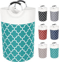 Large Laundry Basket Laundry Hamper Bag Washing Bin Clothes Bag Collapsible Tall with Handles Waterproof Travel Bathroom College Essentials Storage for College Dorm, Family (Green) 75L