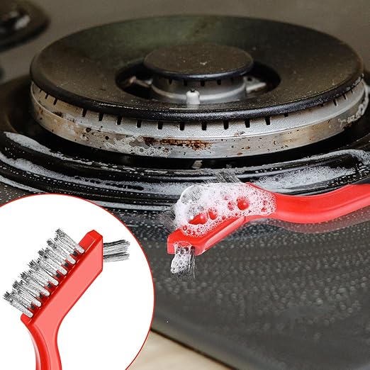 18PCS Wire Scratch Brush Set Soft Grip for Rust, Dirt & Paint Scrubbing with Deep Cleaning (Stainless Steel Wire)