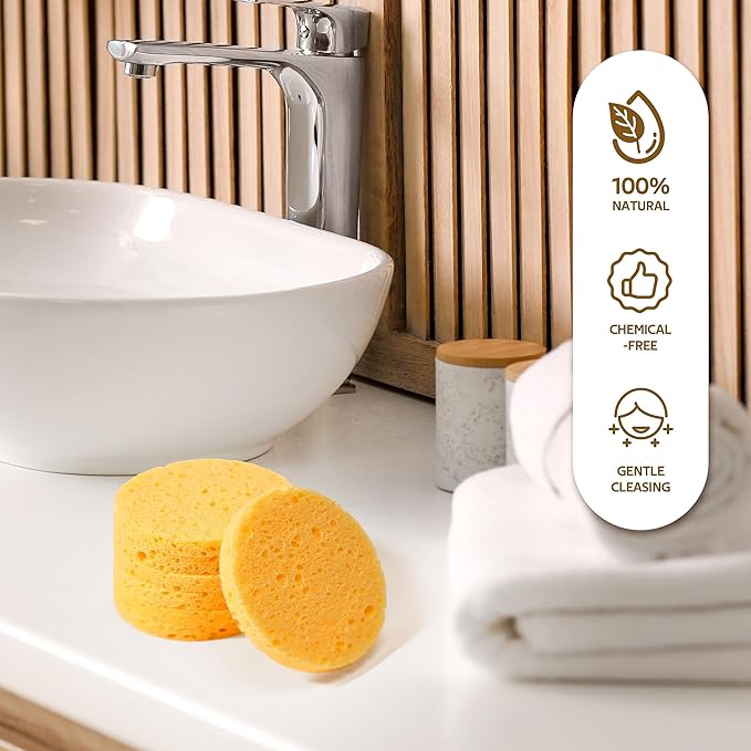 GAINWELL 200PCS Compressed Facial Sponges, Cleansing, for Personal Spa Esthetician Use
