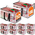 Clear Heavy Duty Extra Large Moving Bags, Reinforced Handle and Double Zipper, Storage Bags Alternative to Moving Box (10 Packs)