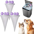 Pet Hair Remover for Laundry, 2026 Upgaded 3pcs Floating Hair Filtering Mesh Removal for Washing Machine, Reusable Dog & Cat Hair Remover Tool for Pet Fur, Hair, Lint, Dander from Laundry (Purple)