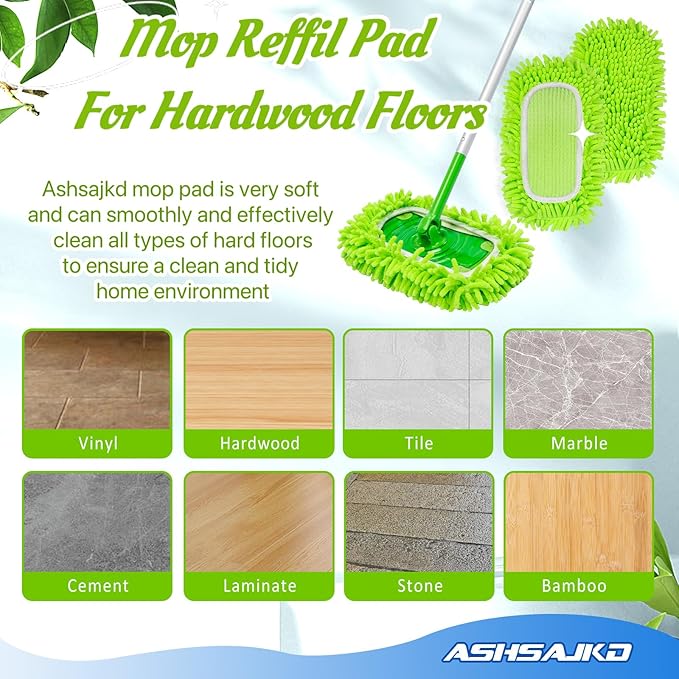 8Pcs for Swiffer Reusable Dry Sweeping Cloths Microfiber Wet Mop Pads Compatible with Swiffer Sweeper Mop ,Replacement Wet Mopping pad Refills & for Swiffer Sweeper Mop