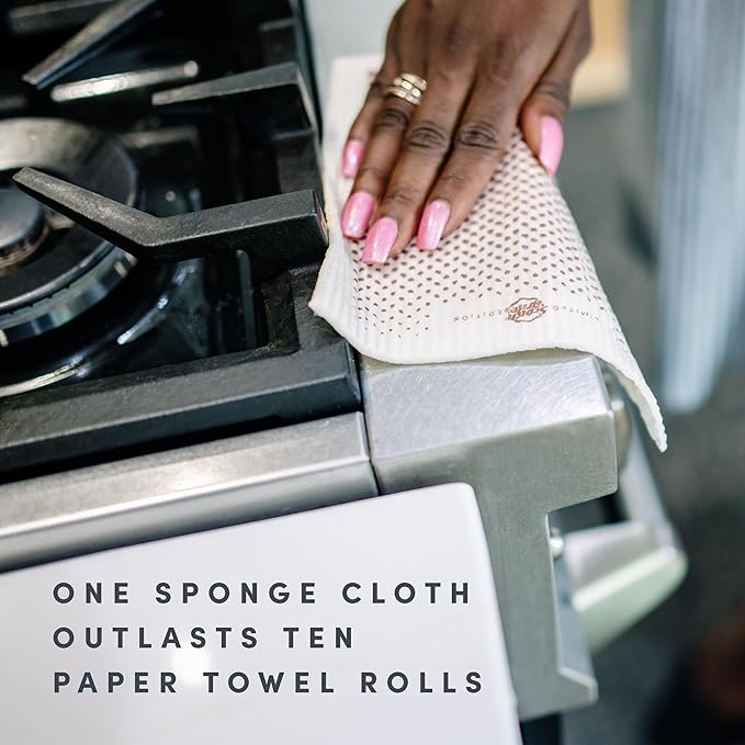Brite by Scotch-Brite Limited Edition 4-Piece Scrub and Wipe Collection with 1 Rich-Foaming Dish Scrubber, 1 Quick-Dry Mesh Scrubber, and 2 Reusable Sponge Cloths