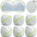 Shappy 6 Pieces Bra Washing Bag for Laundry Mesh Wash Lingerie Underwear Brassiere Washing Bags with Zipper for Women Laundry Storage(7.87 Inch,Green)