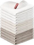 Nialnant 12 Pack Dish Cloths,100% Cotton Dish Towels for Washing Dishes,Soft and Absorbent Kitchen Cleaning Rags - 12x12 Inch