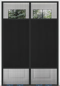 Magnetic Screen Door 72"x80" Blackout – Privacy Protection, Powerful Magnets, Heavy Duty Thicker 265g/㎡ Mesh, Easy Install, Self-Sealing, Pet Tested, Tie Backs, Screen Door Mesh