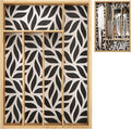 Kitchen Drawer Organizer - Silverware & Utensil Organizer, 5-Slot, Geometric Print