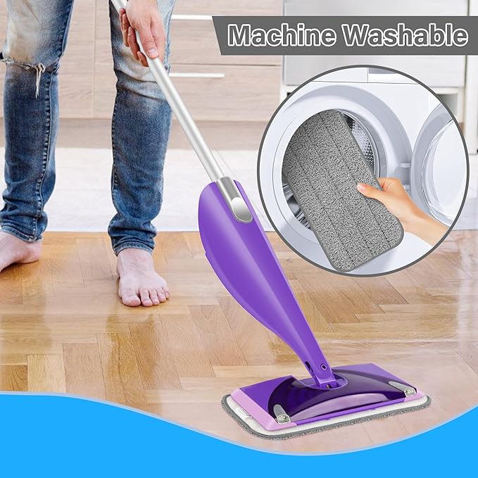Reusable Mop Pads for Swiffer WetJet, Wet Pads Refills for 12'' Spray Mop, Microfiber Refill Machine Washable Up to 100+ Floor Cleaning for All Kinds of Floor Types, 7 Pack