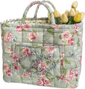 vctops Boho Cotton Quilted Storage Basket for Organizing, Basket Organizer Gift Baskets with Handles, Storage Bins for Toys, Books, Towels, and Clothes, Collapsible Fabric(Pattern N,13"x10.6"x10")