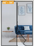 Yotache Magnetic Screen Door Fits Door Size 46 x 94, Screen Size 48" x 95" Door Screen Magnet for Walk Through Sliding Door Black