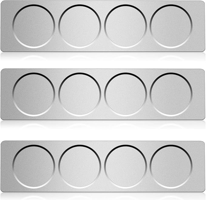 CHENGU 3 Pieces Stainless Steel Wall Plate Base Wall Mounted Base for Home Magnetic Spice Jars Supplies Kitchen