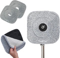 True & Tidy® 2-Pack 9 inch Extra Thick Microfiber Pad Refill for SPIN-800 TrueClean Mop & Bucket Square, Compatible with M16 and Most Square Spin Mop and Bucket, Machine Washable up to 100x
