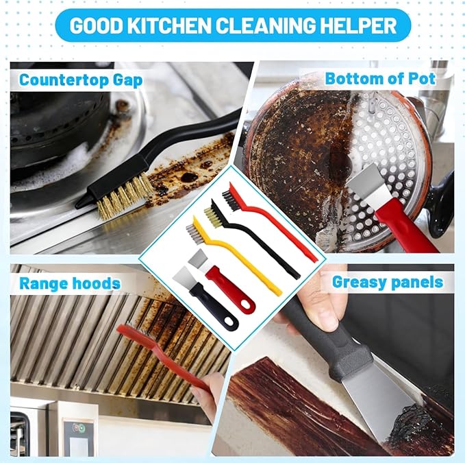 15Pcs Crevice Cleaning Brush Set, Hard Bristle Scrub Brushes Tools for Deep Cleaning Gap,Window Groove Cleaning Brush for Sliding Door Sill Tile Lines Shutter Corner Sink Teapot Bottle (1 Set)