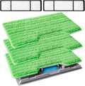 KEEPOW Reusable Mop Pads Refills, Mop Replacement Pads Compatible with Shark Vac Mop VM252 VM200 VC205 VM250 /QM250 VM190 VM200P12, Hardwood Floor Mop Pad with Upgraded Dirt Chamber (1+2+3 Pads)