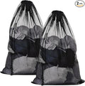 2 Pack Mesh Laundry Bags with Drawstring Closure, 23 X 35 Inches Large Washable Mesh Laundry Bag for Travel, Sports, Dorms, Family and Apartment Dwellers